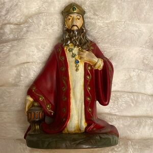 Vintage Holland Mold Wiseman King Nativity Crèche Figurine Holy Bible Christmas